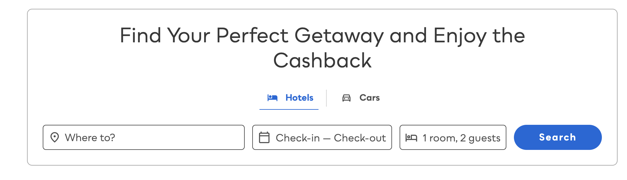 Visa Savings Edge booking engine